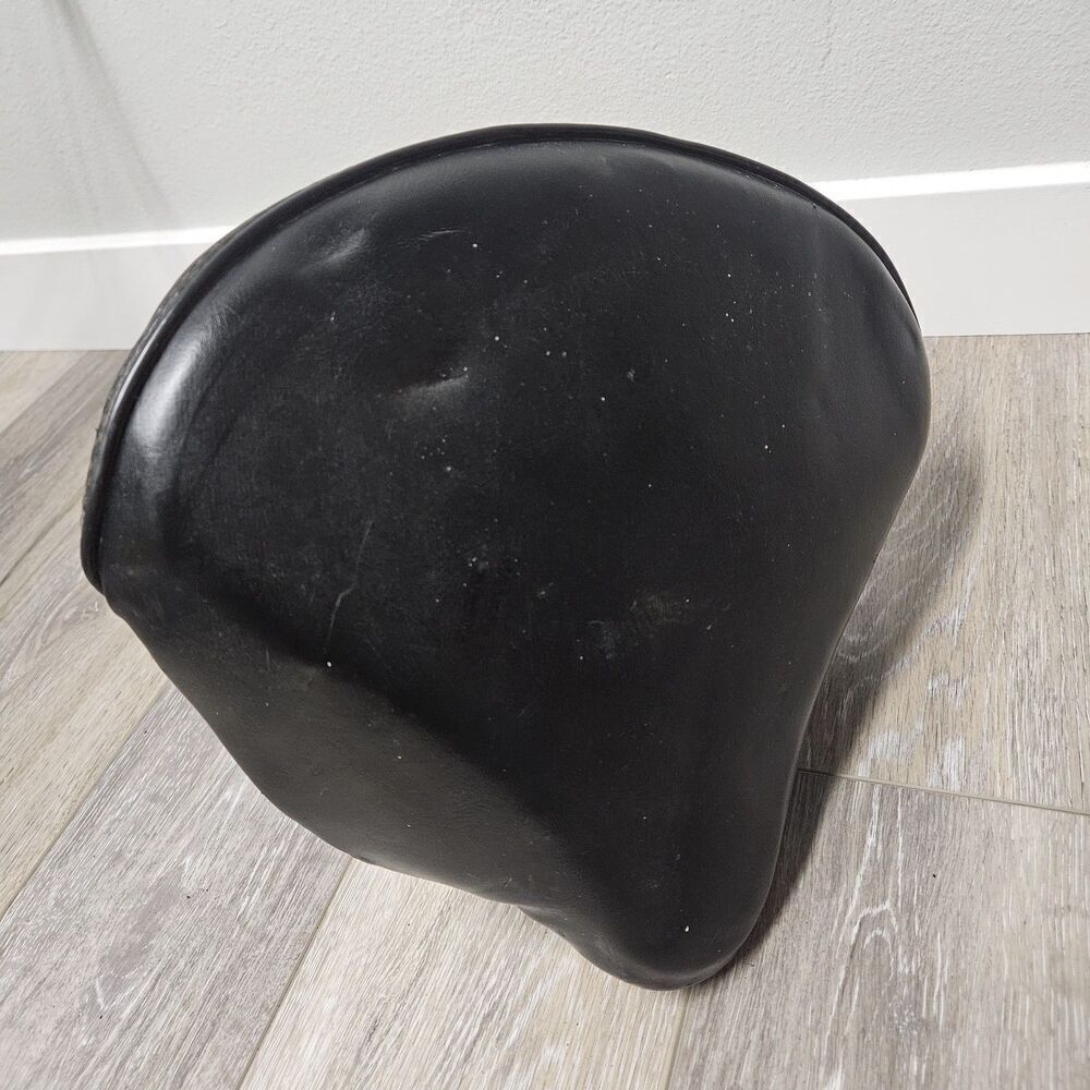 Vintage Bicycle Saddle Seat Extra Wide Cruiser Bike Black With Post Retro